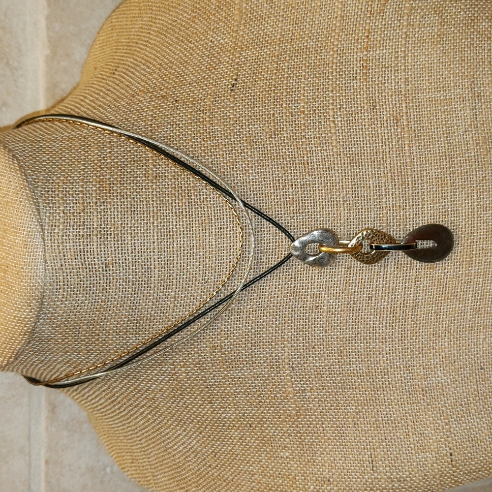 4 for $20 Fashion Jewelry Multi-Strand Gold Silver Leather Pendant Necklace
